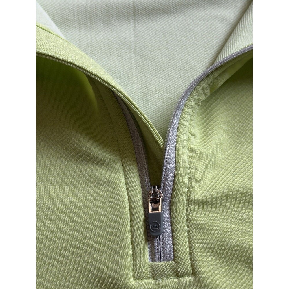 Peter Millar Perth Melange Quarter Zip Mens XXL 2XL Spritzer Green Golf Pullover - Picture 10 of 10
